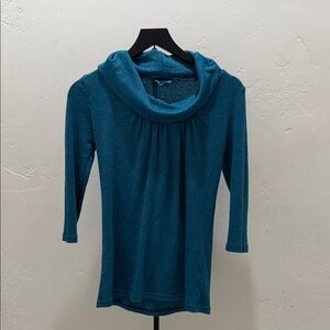 Michael Stars Teal Cowl Neck Sweater